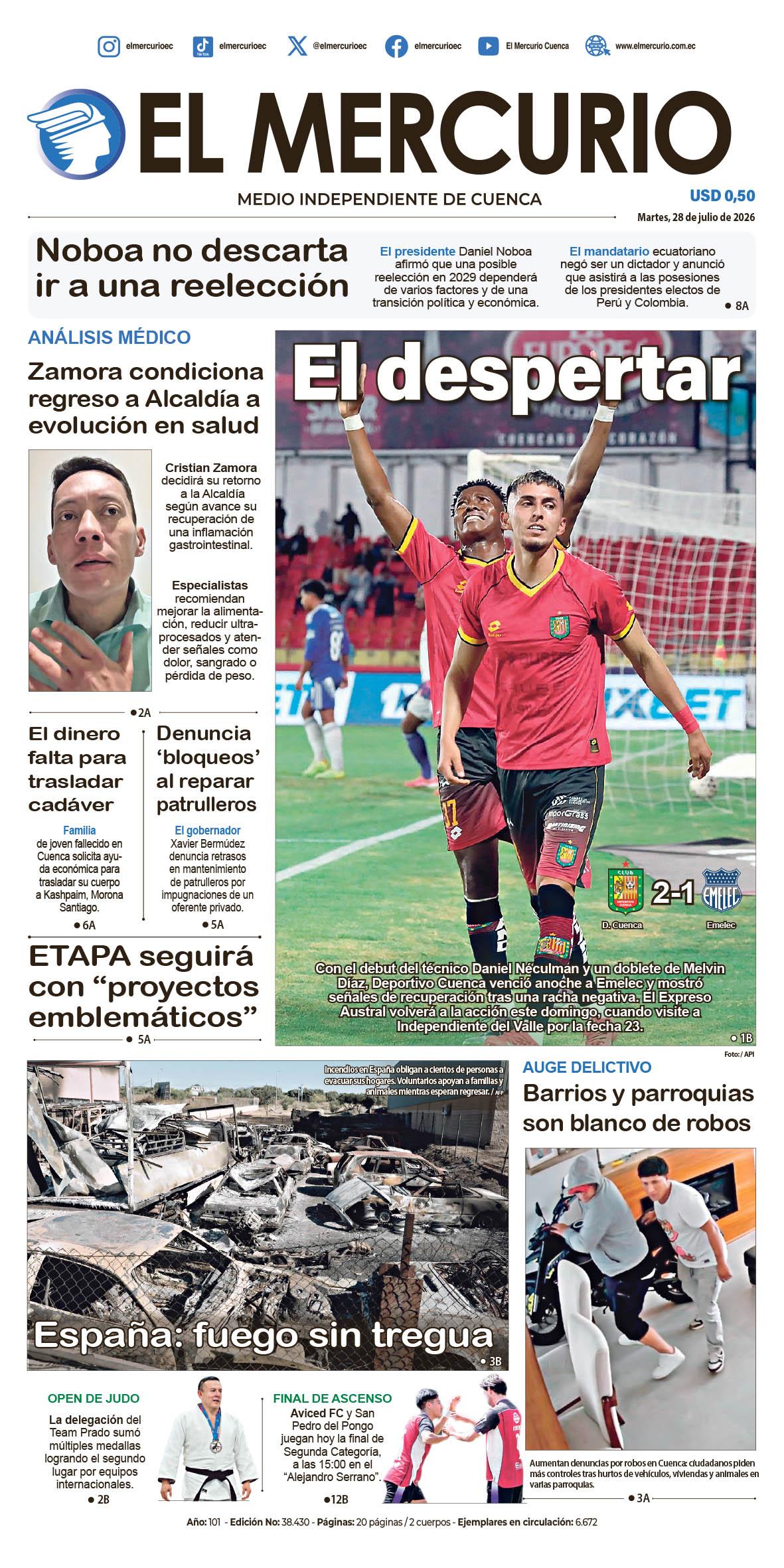 Resumen de noticias: Acontecer en Azuay y Cuenca - 28 julio 2026