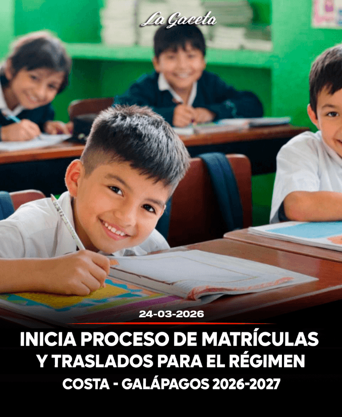 Cómo iniciar la matrícula y traslados en el régimen Costa-Galápagos 2026-2027
